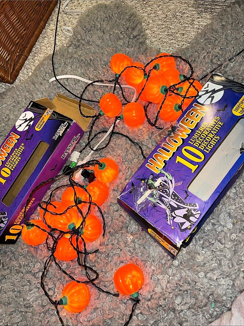VTG Danson Halloween 10 x 2Light Pumpkin Decorative Lights Orange Pumpkin String